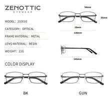Load image into Gallery viewer, ZENOTTIC Metal Square Glasses Frame Men Business Style Male Square Ultralight Eye Optical Myopia Eyewear Prescription Eyeglasses