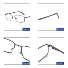 Load image into Gallery viewer, ZENOTTIC Metal Square Glasses Frame Men Business Style Male Square Ultralight Eye Optical Myopia Eyewear Prescription Eyeglasses