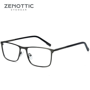 ZENOTTIC Metal Square Glasses Frame Men Women  Brand Optical Spectacles Business Style Myopia Prescription Eyeglasses