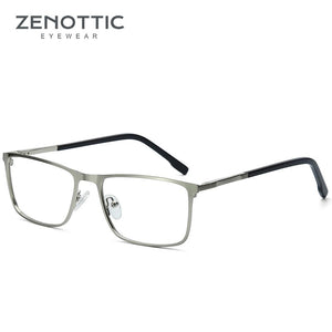 ZENOTTIC Metal Square Glasses Frame Men Women  Brand Optical Spectacles Business Style Myopia Prescription Eyeglasses