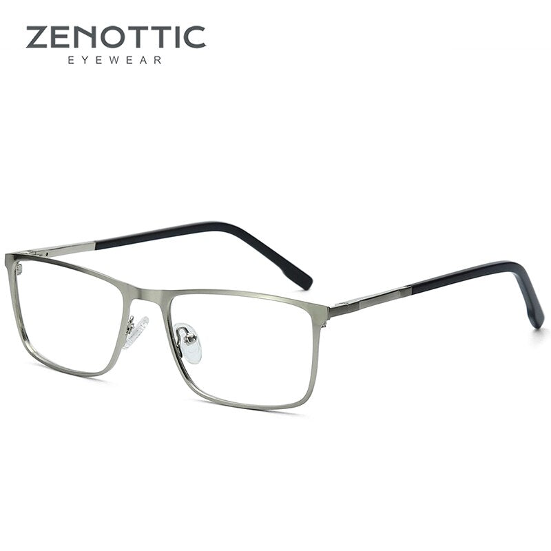 ZENOTTIC Metal Square Glasses Frame Men Women  Brand Optical Spectacles Business Style Myopia Prescription Eyeglasses