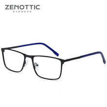 Carica l&#39;immagine nel visualizzatore di Gallery, ZENOTTIC Metal Square Glasses Frame Men Women  Brand Optical Spectacles Business Style Myopia Prescription Eyeglasses