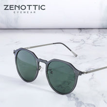 Load image into Gallery viewer, ZENOTTIC Nylon Titanium Sunglasses Men Vintage Round Polarized Sun Glasses for Women Retro Mirrored UV400 Driving Shades Eyewear