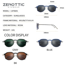 Load image into Gallery viewer, ZENOTTIC Nylon Titanium Sunglasses Men Vintage Round Polarized Sun Glasses for Women Retro Mirrored UV400 Driving Shades Eyewear