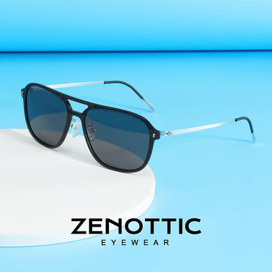 ZENOTTIC Nylon Titanium Sunglasses Women Men Double Bridge Sun Glasses Coating Mirrored Polarized Sunglass