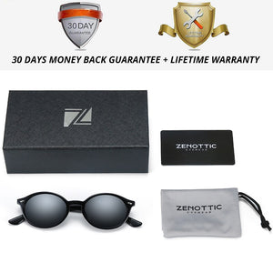 ZENOTTIC Occhiali da sole polarizzati piccoli ovali retrò per uomo Donna Ombra Montature piccole anni '90 Occhiali da sole skinny Polaroid UV400 Occhiali