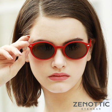 ZENOTTIC Retro Oval Small Polarized Sunglasses for Men Women  Shade Tiny Frames 90s Skinny Sun Glasse Polaroid UV400 Eyewear