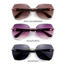 Carica l&#39;immagine nel visualizzatore di Gallery, ZENOTTIC Rimless Butterfly Polarized Sunglasses  Brand Designer Oversize Gradient Sun Glasses Female UV400 Shade Eyewear