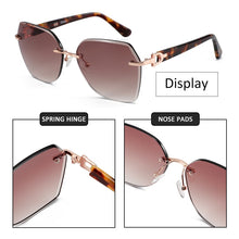 Carica l&#39;immagine nel visualizzatore di Gallery, ZENOTTIC Rimless Butterfly Polarized Sunglasses  Brand Designer Oversize Gradient Sun Glasses Female UV400 Shade Eyewear