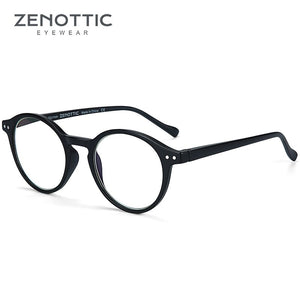 ZENOTTIC Round Frame Reading Glasses For Men Women Computer Optical Eyeglasses Hyperopia Anti Blue Light Reading Glasses Eyewear