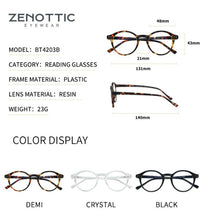 Load image into Gallery viewer, ZENOTTIC Round Frame Reading Glasses For Men Women Computer Optical Eyeglasses Hyperopia Anti Blue Light Reading Glasses Eyewear