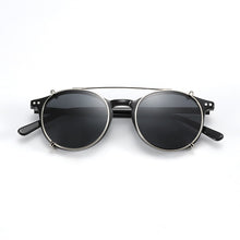 Load image into Gallery viewer, ZENOTTIC Steampunk Round Clip on Sunglasses Men Women Double Layer Removable Lens Acetate UV400 Polarized Sun Glasses with Box