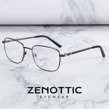 Load image into Gallery viewer, ZENOTTIC Titanium Alloy Glasses Frame Men Square Myopia Prescription Eyeglasses Frames Business Style Optical Korean Eyewear