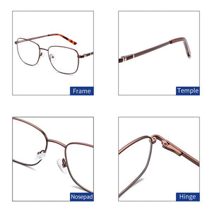 ZENOTTIC Titanium Alloy Glasses Frame Men Square Myopia Prescription Eyeglasses Frames Business Style Optical Korean Eyewear