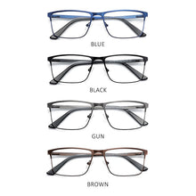 Carica l&#39;immagine nel visualizzatore di Gallery, ZENOTTIC Titanium Alloy Optical Glasses Frame Men Anti Blue Light Lens Business Style Square Eye Myopia Prescription Eyeglasses