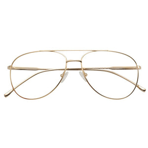ZENOTTIC Ultralight Pure Titanium Pilot Glasses Frame Women Men CR-39 Clear Lens Optical Myopia Prescription Eyeglasses Frames