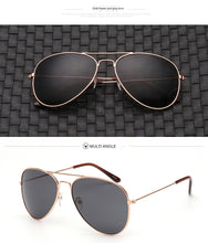 Load image into Gallery viewer, ZEONTAAT Classic Aviation Sunglasses Men Sunglasses Women Driving Mirror Male and Female Sun glasses Piloted Oculos de sol 3025