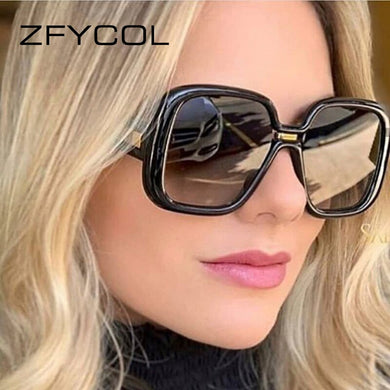 ZFYCOL 2023 Oversize Square Sunglasses Women Classic Vintage Sun Glasses Men Driving goggles Oculos De Sol Feminino