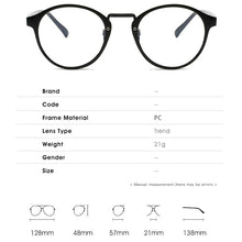 Load image into Gallery viewer, ZFYCOL Anti Blue Rays Computer Glasses Women Vintage Round Frame Gaming Glasses Men Anti Eye Eyestrain light Blocking Eyewear