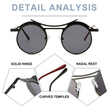 Load image into Gallery viewer, ZFYCOL Brand Design Steampunk Sunglasses Men Women Retro Gothic Round Male&#39;s Glasses Metal Driving Goggle UV400