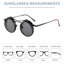 Load image into Gallery viewer, ZFYCOL Brand Design Steampunk Sunglasses Men Women Retro Gothic Round Male&#39;s Glasses Metal Driving Goggle UV400