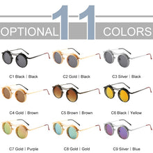 Load image into Gallery viewer, ZFYCOL Brand Design Steampunk Sunglasses Men Women Retro Gothic Round Male&#39;s Glasses Metal Driving Goggle UV400