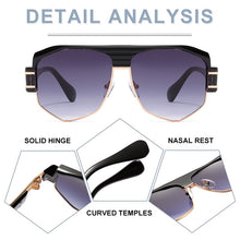 Load image into Gallery viewer, ZFYCOL Brand Gothic Steampunk Sunglasses Men Women Brand Designer Vintag Metal Frame Shades Travel Eyewear Sun Glasses