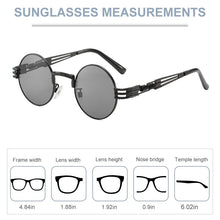 Load image into Gallery viewer, ZFYCOL Brand Gothic Steampunk Sunglasses Men Women Brand Designer Vintage Round Glasses Driving Goggle UV400