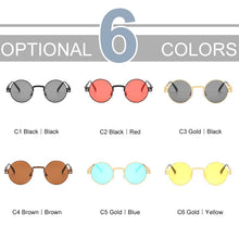 Load image into Gallery viewer, ZFYCOL Brand Gothic Steampunk Sunglasses Men Women Brand Designer Vintage Round Glasses Driving Goggle UV400