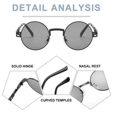 Load image into Gallery viewer, ZFYCOL Brand Gothic Steampunk Sunglasses Men Women Brand Designer Vintage Round Glasses Driving Goggle UV400