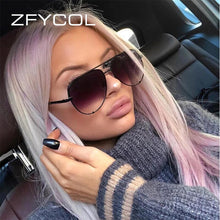 Load image into Gallery viewer, ZFYCOL Brand Retro Steampunk Sunglasses Women  Brand Designer Oversized Fram Men Sunglasses  Glasses Oculos UV400