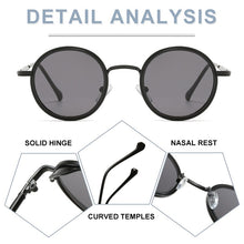 Load image into Gallery viewer, ZFYCOL Brand Steampunk Sunglasses Retro Men&#39;s Brand Designer Round Punk Eyewear Gothic Style Products Women UV400 Sunglasses