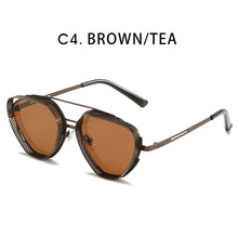 Load image into Gallery viewer, ZFYCOL Classic Gothic Steampunk Sunglasses Men 2023 Brand Designer Retro Metal Frame Male Gradient Sun Glasses Women UV400