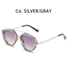 Load image into Gallery viewer, ZFYCOL Classic Gothic Steampunk Sunglasses Men 2023 Brand Designer Retro Metal Frame Male Gradient Sun Glasses Women UV400