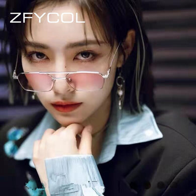 ZFYCOL Classic Steampunk Sunglasses Polarized Men Women Brand Designer Vintage Squre Metal Frame Sun Glasses  UV400