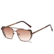 Load image into Gallery viewer, ZFYCOL Metal Steampunk Sunglasses Ladies UV400 Oversize Square Gothic Driving Yellow Sun Glasses For Men 2023 Shades Female