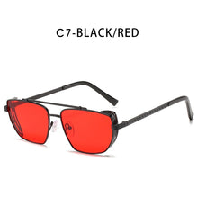 Load image into Gallery viewer, ZFYCOL Metal Steampunk Sunglasses Ladies UV400 Oversize Square Gothic Driving Yellow Sun Glasses For Men 2023 Shades Female