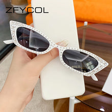 Load image into Gallery viewer, ZFYCOL Rhinestone Rectangle Sunglasses Women 2023  Brand Designer Glasses Diamond Female Eyewear Vintage Sunglasses Shades