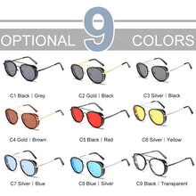 Load image into Gallery viewer, ZFYCOL Round Metal Steampunk Sunglasses Women 2023  Men Driving Sun Glasses Mirror UV400 zonnebril dames Eyewear