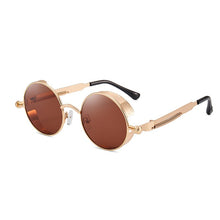 Load image into Gallery viewer, ZFYCOL Round Metal Sunglasses Steampunk Men Women Glasses Brand Designer Vintage Sunglasses Car Driving Glasses UV400