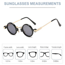 Load image into Gallery viewer, ZFYCOL Vintage Round Small Sun Glasses For Men  Designer Mirror Sunglasses Women 2023  Gothic Shades Female