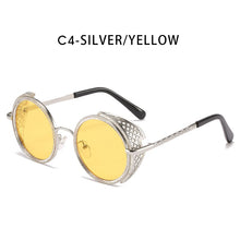 Load image into Gallery viewer, ZFYCOL Vintage Steampunk Sunglasses Women Round Men Sunglasses Brand Designer Metal Carving Sun Glasses Male Oculos De Sol UV400