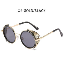 Load image into Gallery viewer, ZFYCOL Vintage Steampunk Sunglasses Women Round Men Sunglasses Brand Designer Metal Carving Sun Glasses Male Oculos De Sol UV400