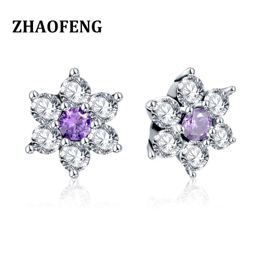 boucle d'oreille fantaisie silver earrings statement aesthetic flower brincos de festa cadeau maitresse gifts for women