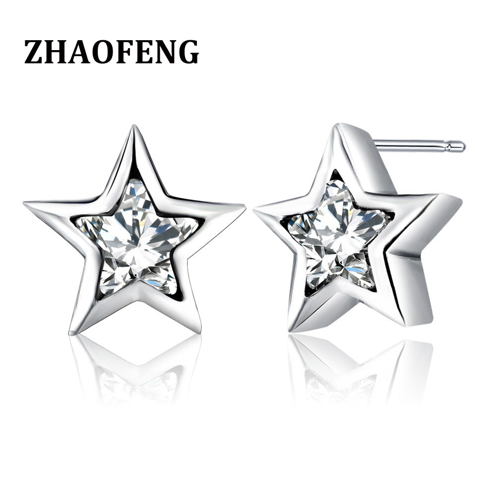tud earrings silver statement aesthetic brincos de festa cadeau maitresse gifts for women pentagram fashion oorbellen