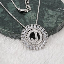 Load image into Gallery viewer, Fashion Design Gift Initials Letter Pendant Necklace Rare Trapezoidal Copper Cubic Zirconia High Quality Jewelry for Women