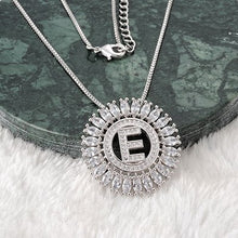 Load image into Gallery viewer, Fashion Design Gift Initials Letter Pendant Necklace Rare Trapezoidal Copper Cubic Zirconia High Quality Jewelry for Women