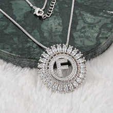 Load image into Gallery viewer, Fashion Design Gift Initials Letter Pendant Necklace Rare Trapezoidal Copper Cubic Zirconia High Quality Jewelry for Women