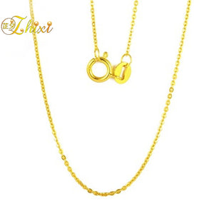 Genuine 18K White Yellow Gold Chain 18K Gold Jewelry 18 Inches AU750 Fine Jewelry For Women Trendy Birthd Gift D206