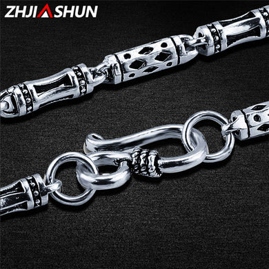Catena a maglie da uomo da 4 mm Catene in argento sterling 925 Collane per uomo Uomo Co Accessori per gioielli in argento tailandese 